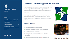 Desktop Screenshot of coloradoteachercadet.cccs.edu